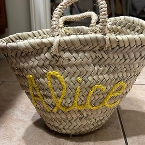 Straw “Alice” Mini Woven Handlebag